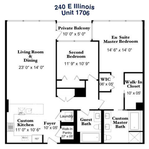 240 E Illinois Street 1706, Chicago, IL 60611