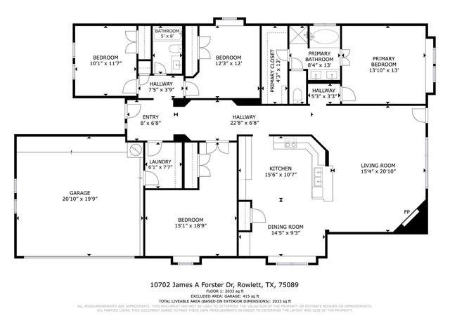 10702 J A Forster Drive, Rowlett, TX 75089