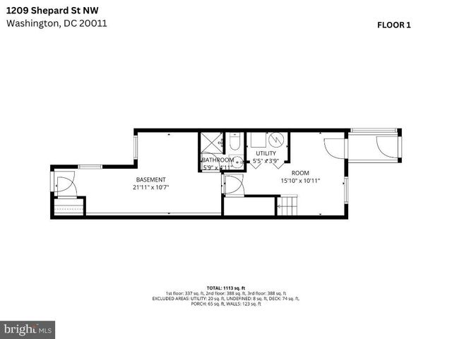 1209 SHEPHERD ST NW, Washington, DC 20011