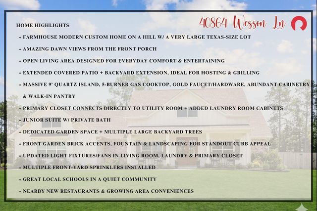 40864 Wesson Lane, Magnolia, TX 77354