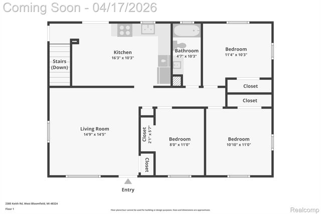 2385 Keith Road, West Bloomfield Charter Township, MI 48324