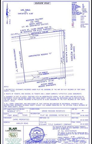 0 Mission Park Drive, Richmond, TX 77407