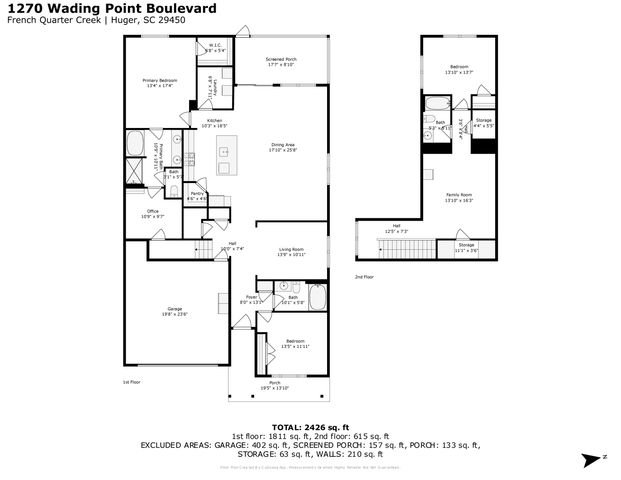 1270 Wading Point Boulevard, Huger, SC 29450