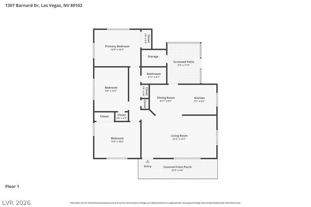 1307 Barnard Drive, Las Vegas, NV 89102