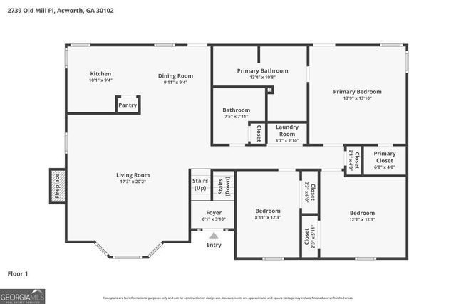 2739 Old Mill Place, Acworth, GA 30102