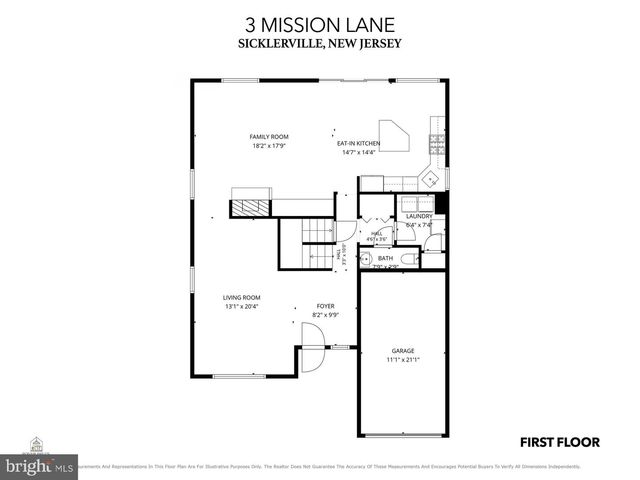 3 MISSION LN, Sicklerville, NJ 08081