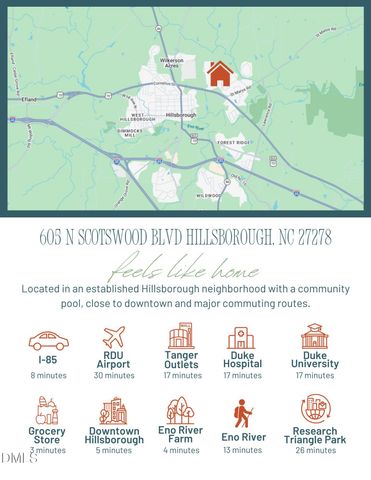605 N Scotswood Boulevard, Hillsborough, NC 27278