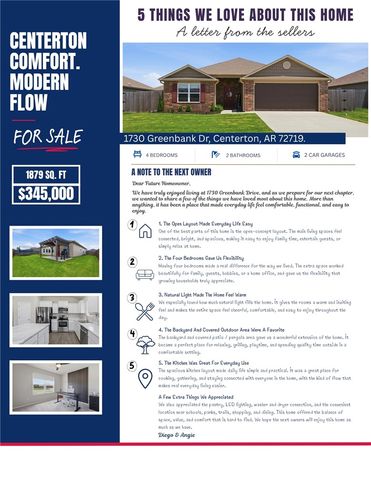 1730 Greenbank Drive, Centerton, AR 72719