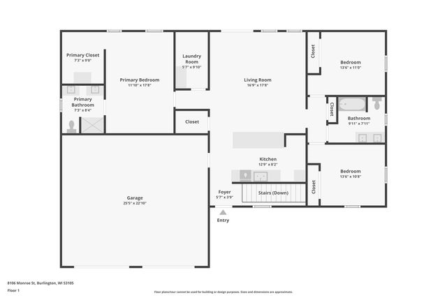 8106 Monroe STREET, Burlington, WI 53105