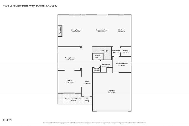 1908 Lakeview Bend Way, Buford, GA 30519