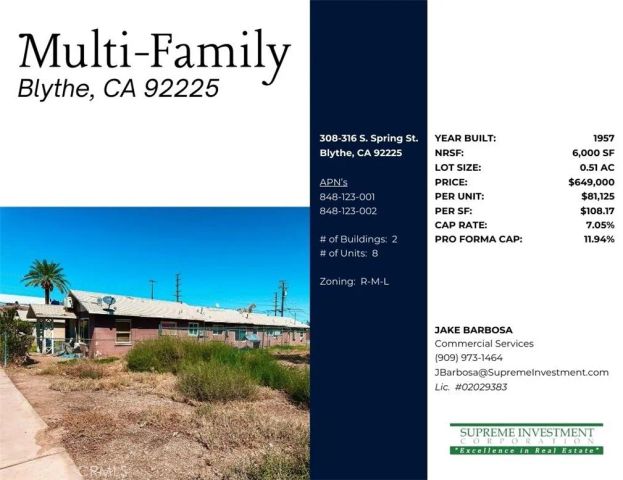 316 S Spring Street, Blythe, CA 92225