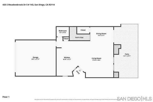 425 S Meadowbrook Dr 143, San Diego, CA 92114