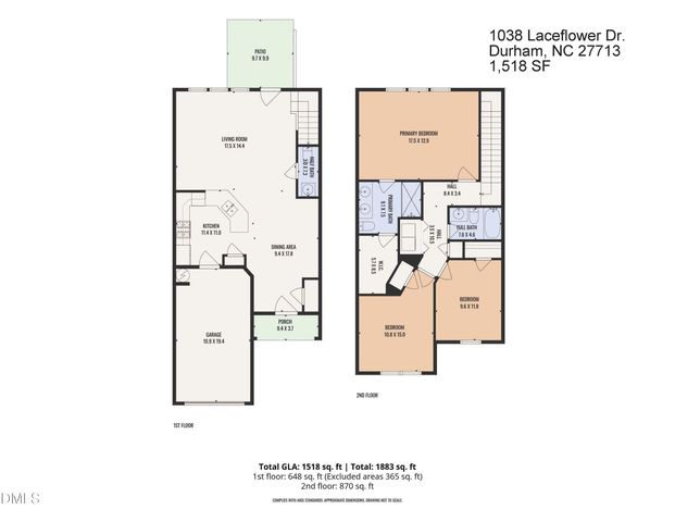 1038 Laceflower Drive, Durham, NC 27713