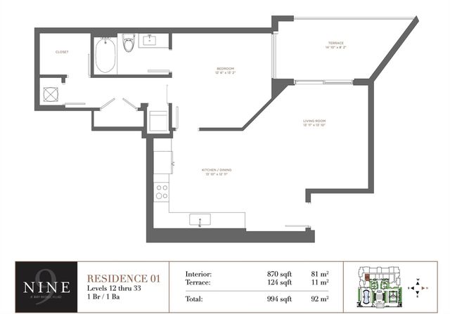 999 SW 1st Ave 3301, Miami, FL 33130