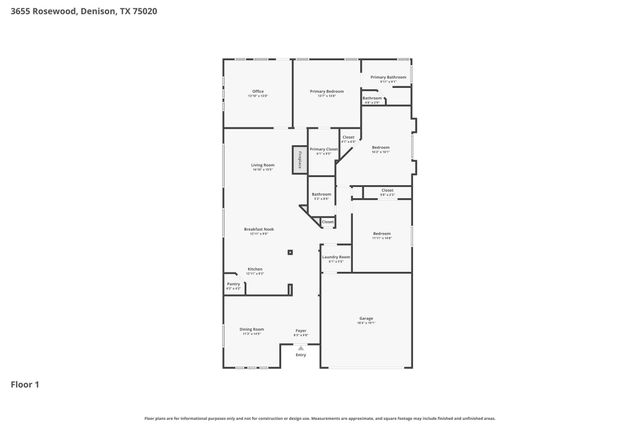 3655 Rosewood Drive, Denison, TX 75020