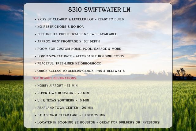 8310 Swiftwater Lane, Houston, TX 77075