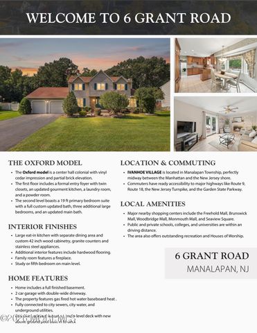 6 Grant Road, Manalapan, NJ 07726