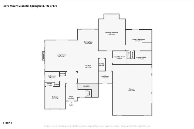 4676 Mount Zion Rd, Springfield, TN 37172
