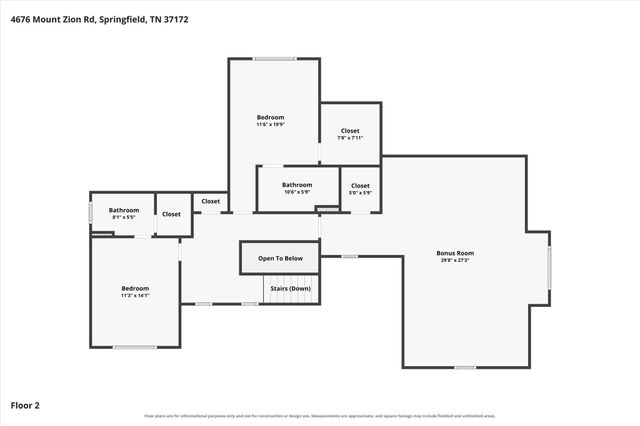 4676 Mount Zion Rd, Springfield, TN 37172