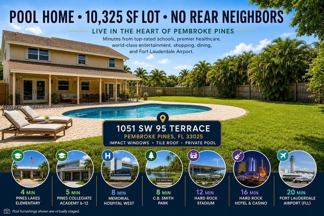 1051 SW 95th Terrace, Pembroke Pines, FL 33025