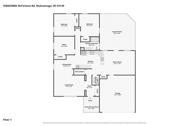 S58W29985 McFarlane ROAD, Mukwonago, WI 53149