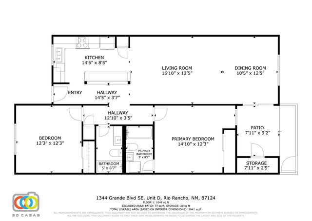 1344 GRANDE Boulevard SE D, Rio Rancho, NM 87124