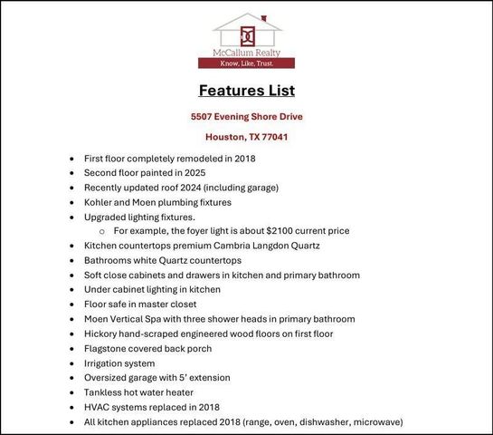 5507 Evening Shore Drive, Houston, TX 77041