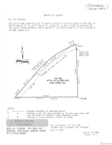 VL 2.86 Acres W M-36, Unadilla Township, MI 48169