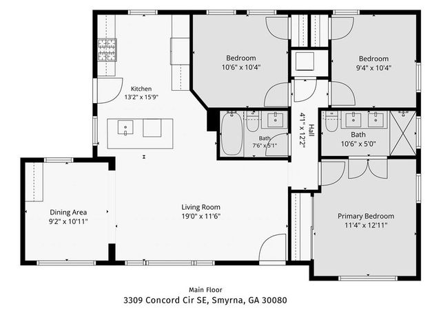 3309 Concord Circle SE, Smyrna, GA 30080