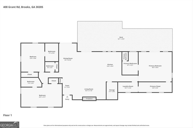 408 Grant Road, Brooks, GA 30205
