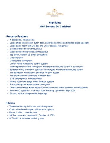 3107 Serrano Dr, Carlsbad, CA 92009