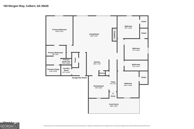 160 Morgan Way, Colbert, GA 30628