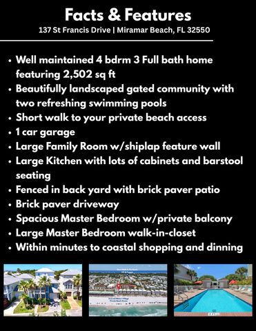 137 St Francis Drive, Miramar Beach, FL 32550