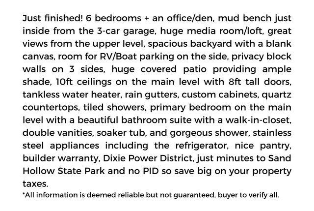 3086 S 4850 W, Hurricane, UT 84737