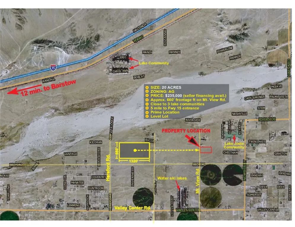 0 Twin Lakes Dr. & Mountain View Rd., Newberry Springs, CA 92365