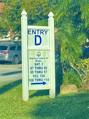 9261 Sunrise Lakes Blvd 103, Sunrise, FL 33322