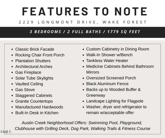 2229 Longmont Drive, Wake Forest, NC 27587