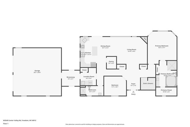 W3549 CENTER VALLEY ROAD, Appleton, WI 54913