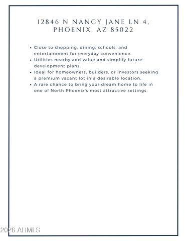 12846 N NANCY JANE Lane 4, Phoenix, AZ 85022