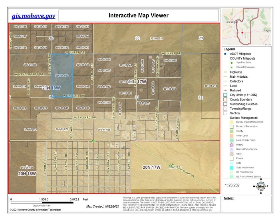 80 acres Unkar, Golden Valley, AZ 86413