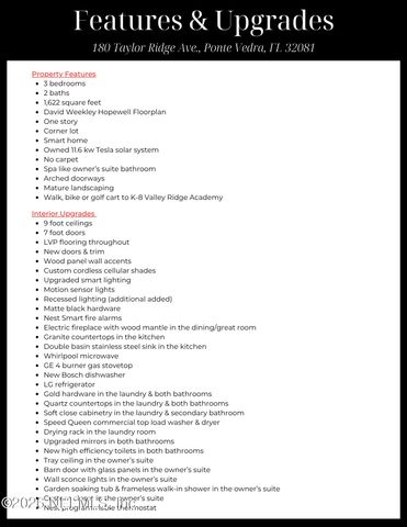 180 TAYLOR RIDGE Avenue, Ponte Vedra, FL 32081