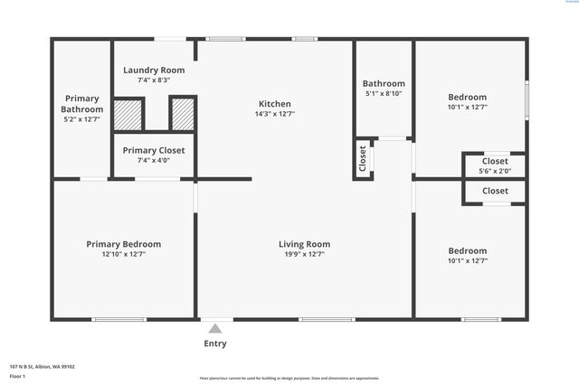 107 N B St, Albion, WA 99102