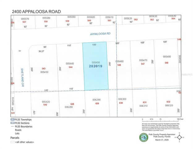 2400 APPALOOSA ROAD, Lake Wales, FL 33898