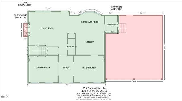 366 Orchard Falls Drive, Spring Lake, NC 28390