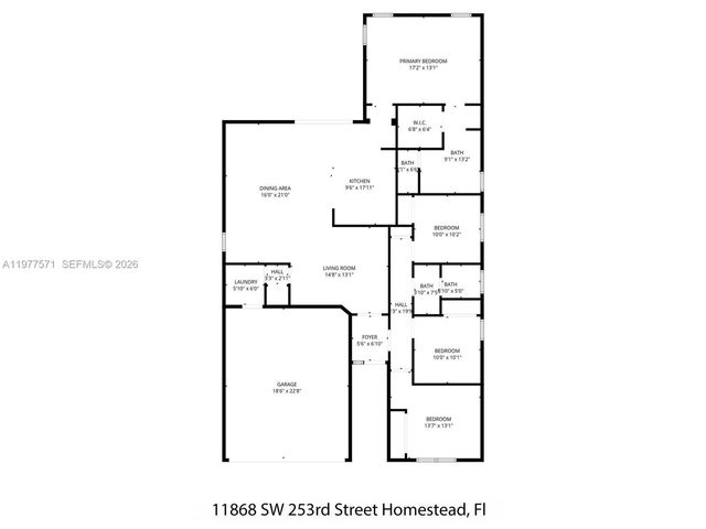 11868 SW 253rd St, Homestead, FL 33032