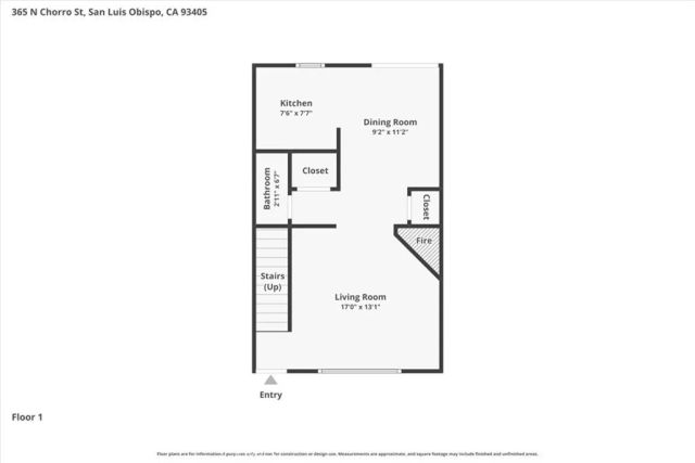 365 N Chorro, San Luis Obispo, CA 93405