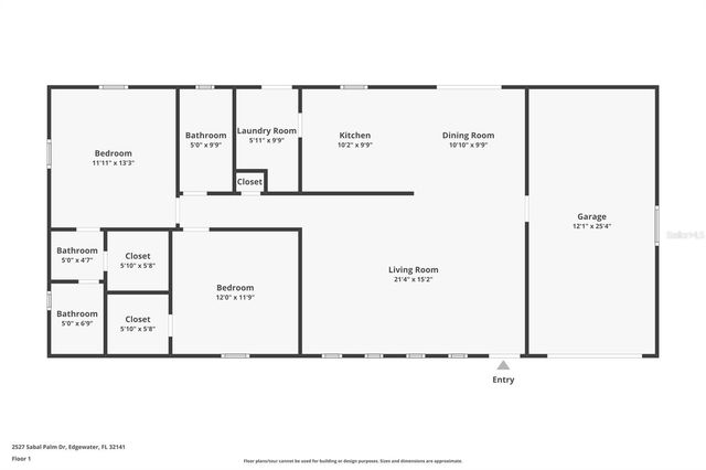 2527 SABAL PALM DRIVE, Edgewater, FL 32141