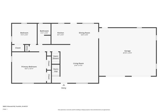 5668 S Nineveh Road, Franklin, IN 46131