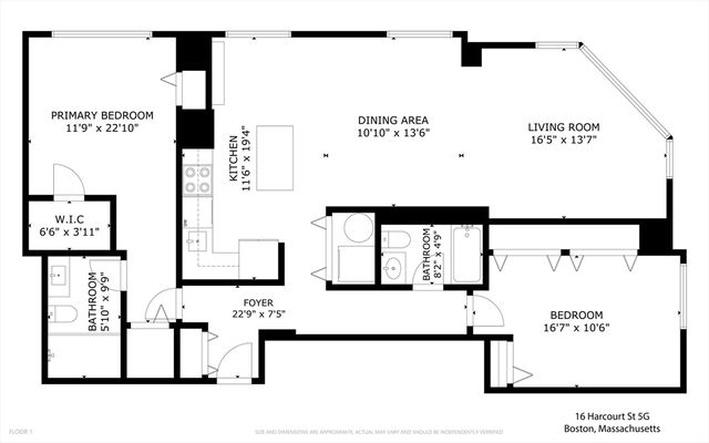 16 Harcourt 5G, Boston, MA 02116