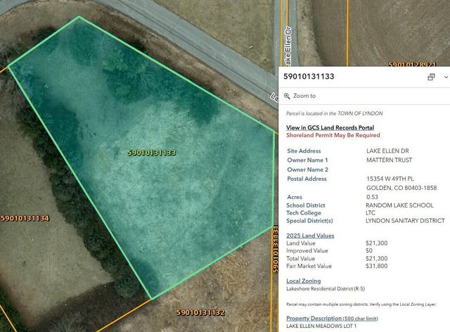 W6302 Lake Ellen DRIVE, Cascade, WI 53011